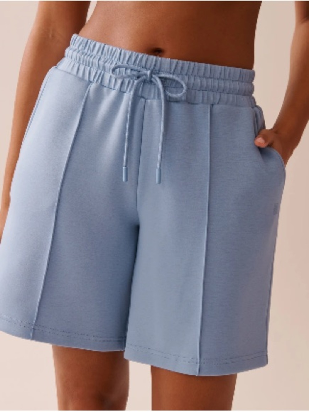 NWT La Vie En Rose Body Mind Soul French Terry Shorts - Quiet Blue - US S